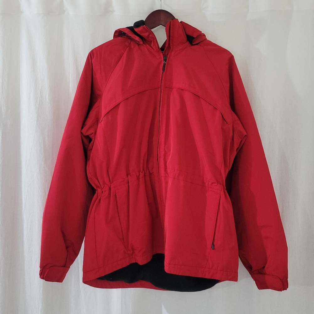 Pacific Trail Red Windbreaker/Rain/Zip-Up Jacket Women's Size L